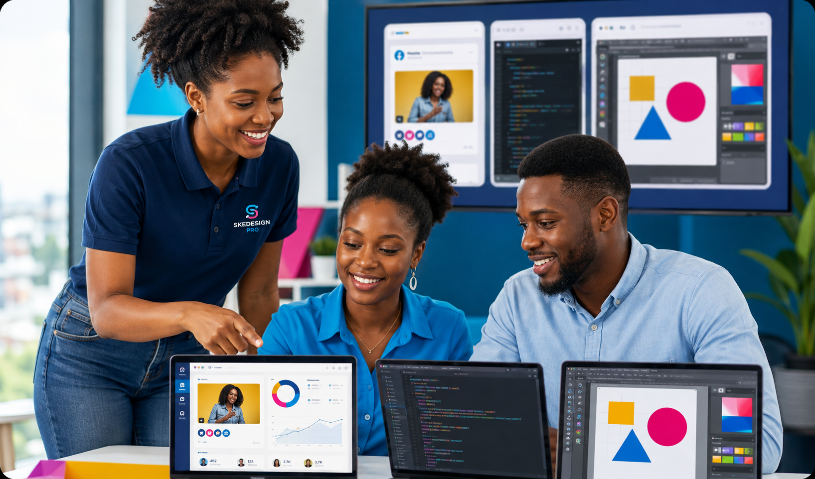 Formatrice SKEDESIGN PRO accompagnant des apprenants en marketing, développement et design