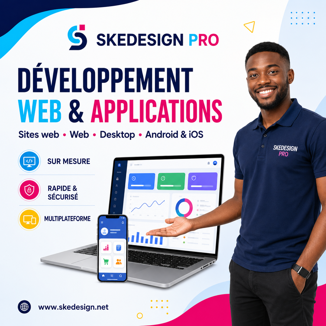 Applications web, desktop, Android et iOS sur mesure par SKEDESIGN PRO